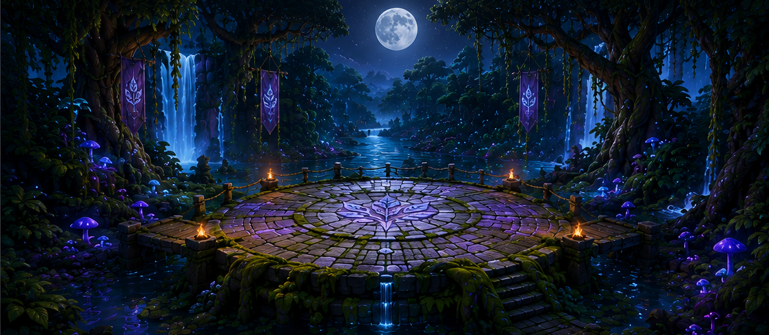 Moonlit Rainforest arena concept